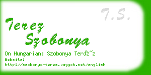 terez szobonya business card